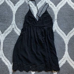 Short black mini dress